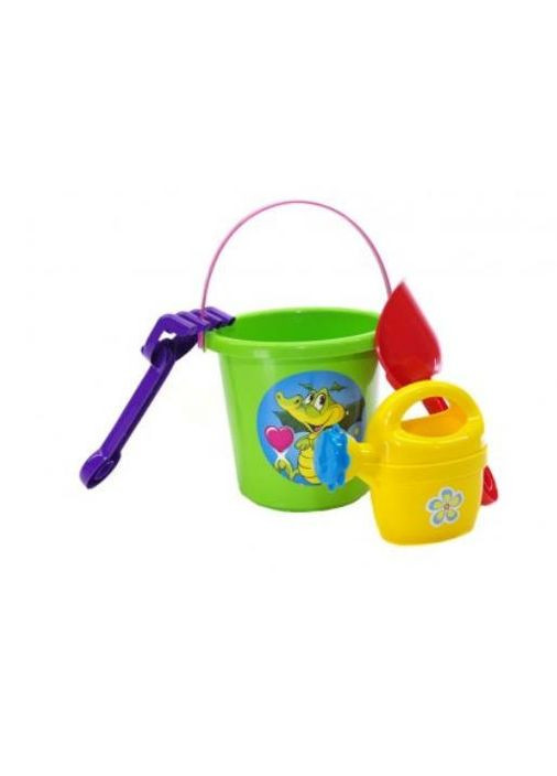 Игровой набор для песочницы №1 013555 с ведерком Салатовый Doloni (366977466)