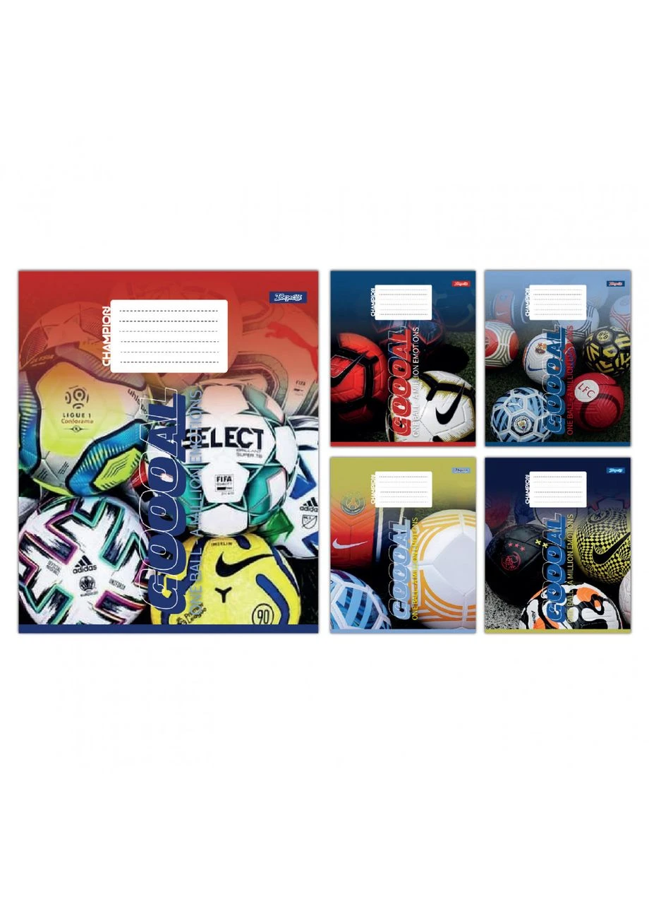 Тетрадь 12 листов линейка " " / Football Million Emotions Yes (374014817)