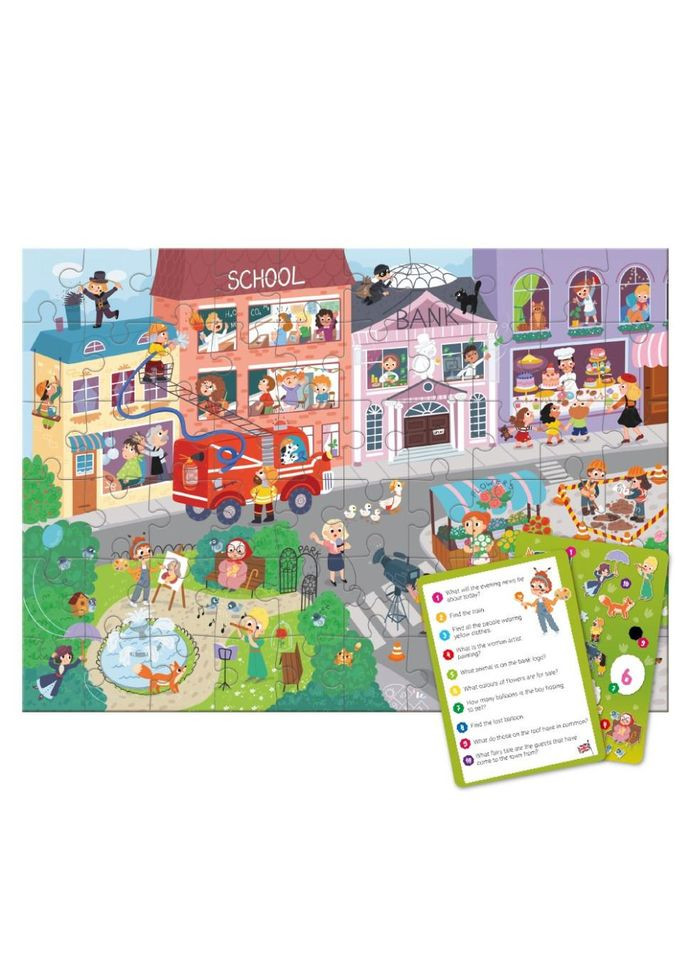 Дитячий віммельпазл "Містечко професій" DoDo Toys 300662, 60 елементів Toysi (372495961)