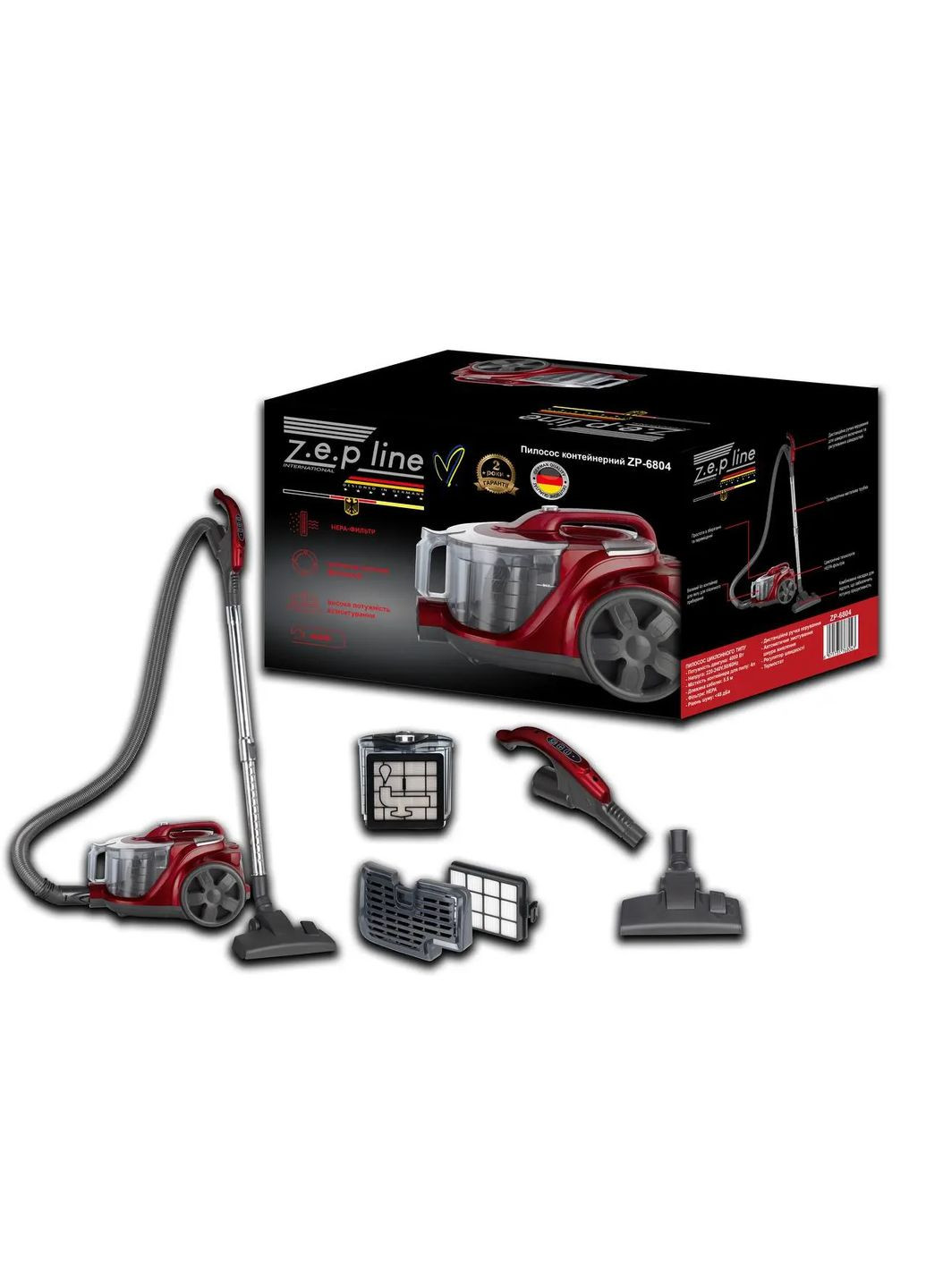 Пылесос контейнерный 4л Zepline ZP-6805 HelferHoff (363831559)