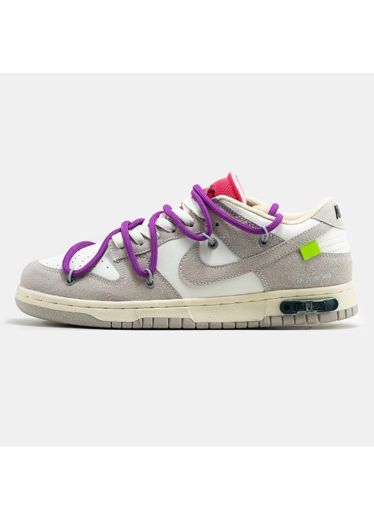 КРОССОВКИ ЖЕНСКИЕ NIKE SB DUNK LOW OFF-WHITE LOT 15 OF 50 НАЙК СБ ДАНК No Brand белые демисезоны (368868858)
