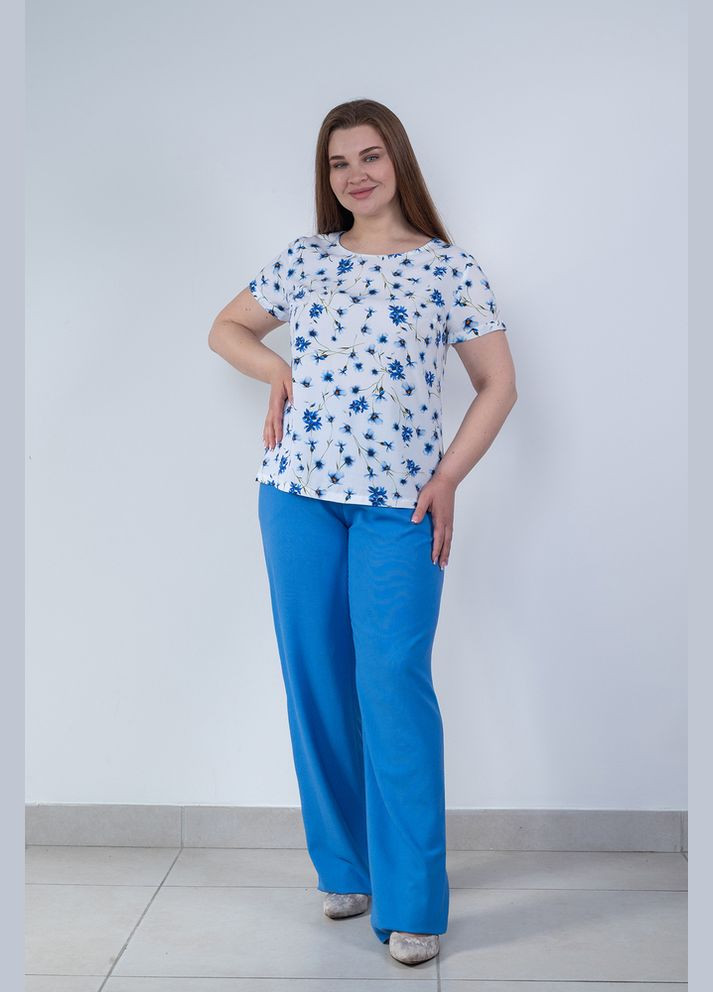 Женские льняные штаны лаванда MKLN1412-3 Modna KAZKA (336931754)