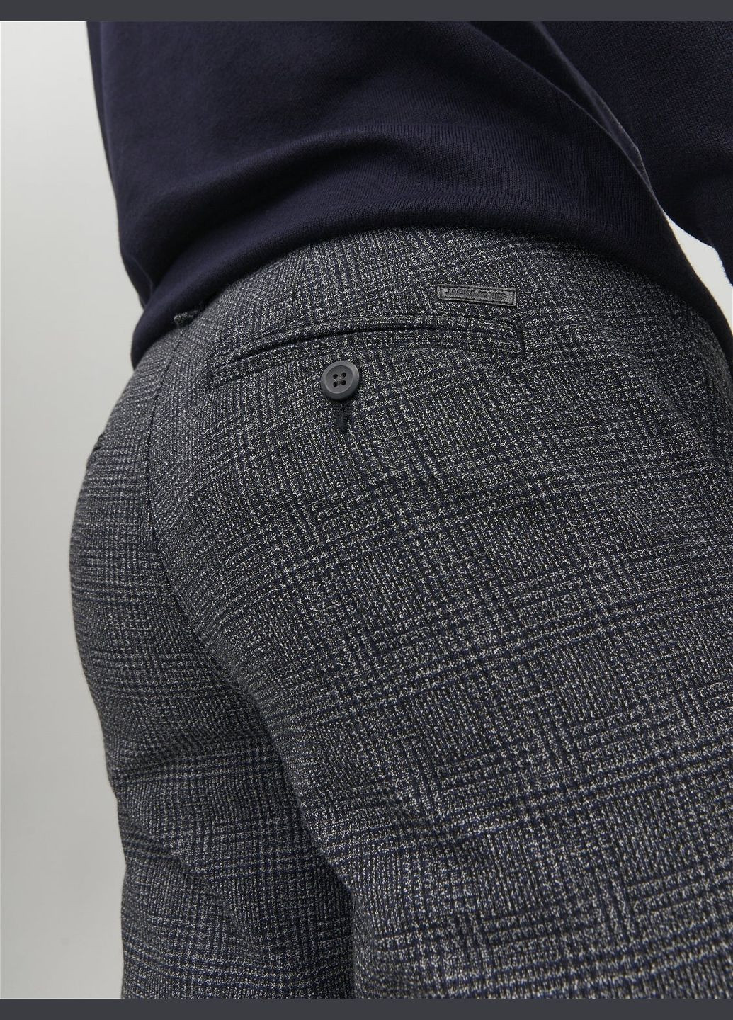 Брюки демісезон,темно-сірий в клітку,JACK&JONES Jack & Jones (301013414)