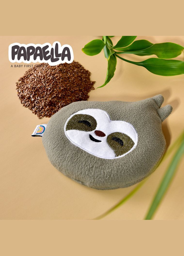 Подушка-грілка Обіймашка з насінням льону Papaella 18x18 - Лінивець IDEIA (325989443)