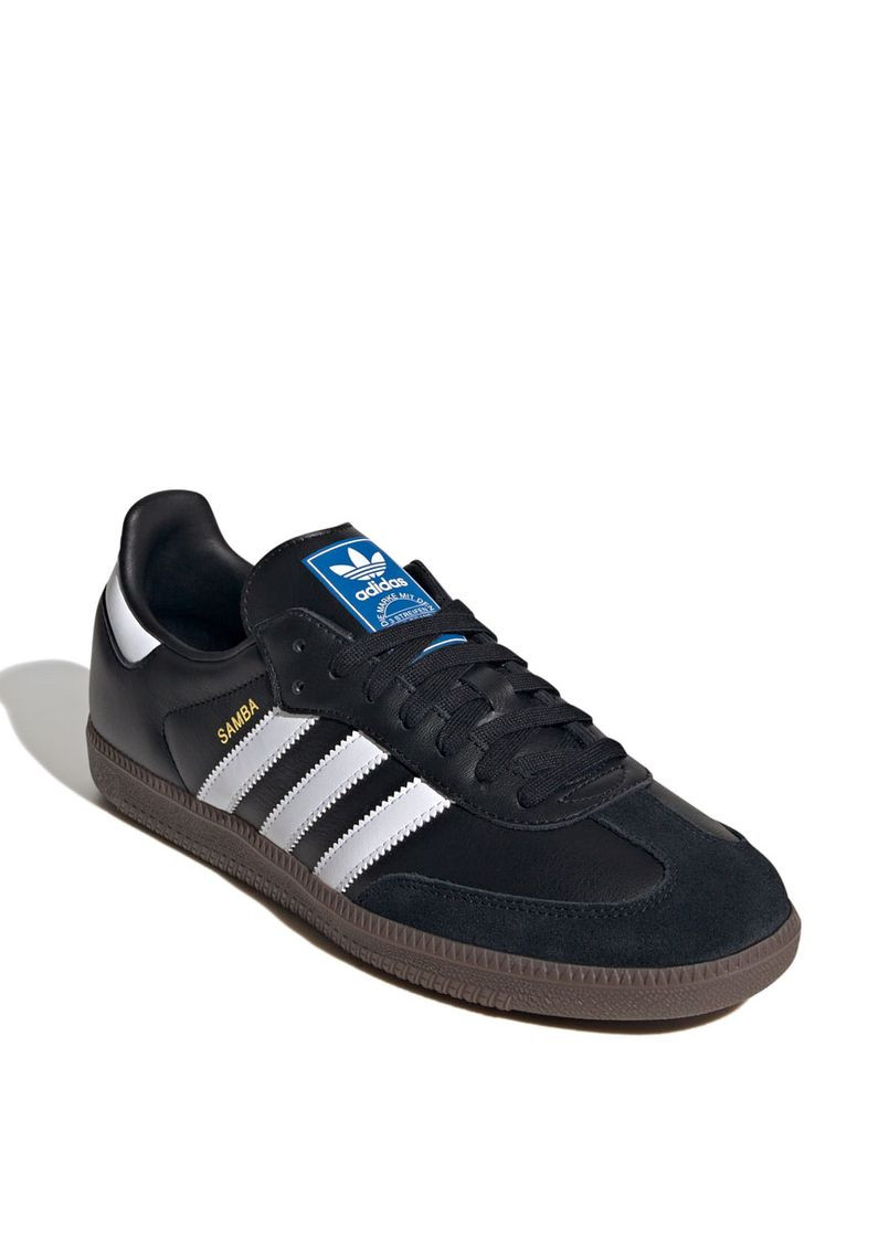 Черные мужские кеды b75807 черный кожа adidas