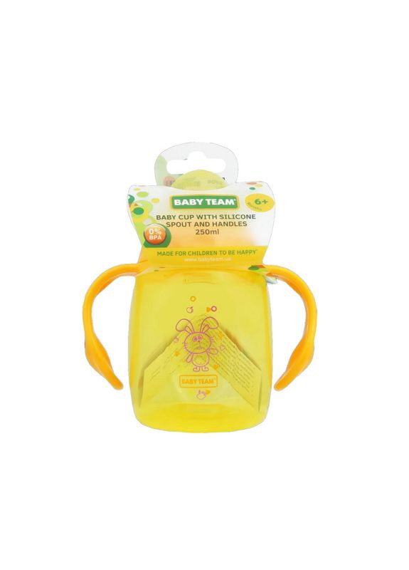 Поїльник з силіконовим спаутом і ручками 5004BT 250 мл Baby Team (346045458)