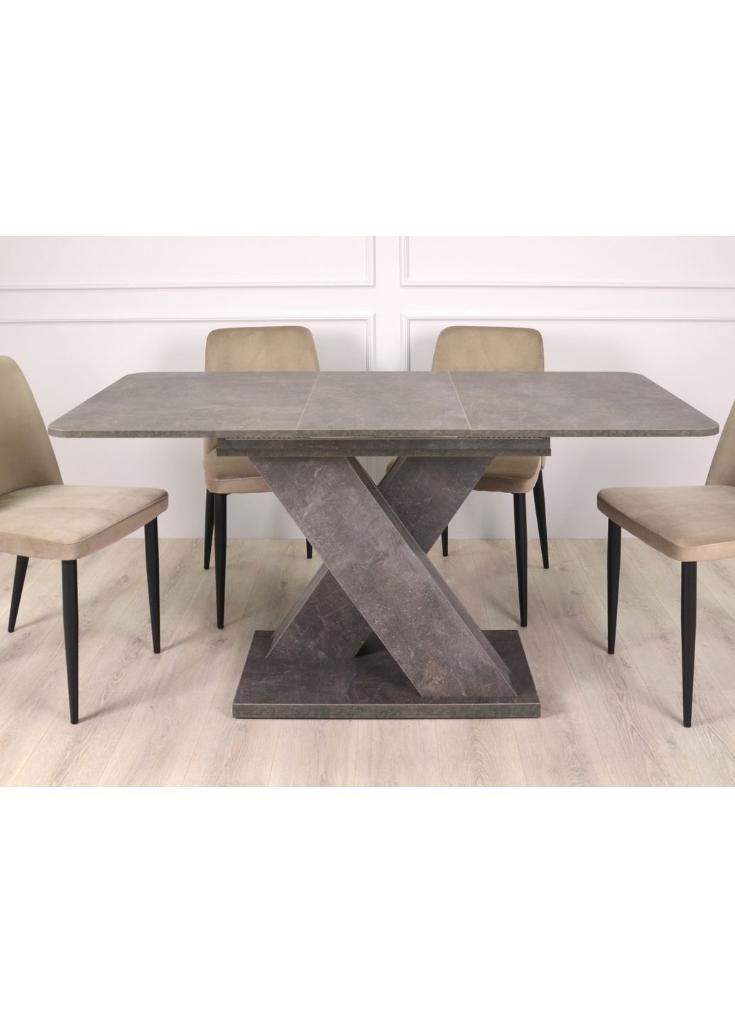 Стіл обідній розкладний Dark A 120(160)x80 Ательє Темний Intarsio (372178938)