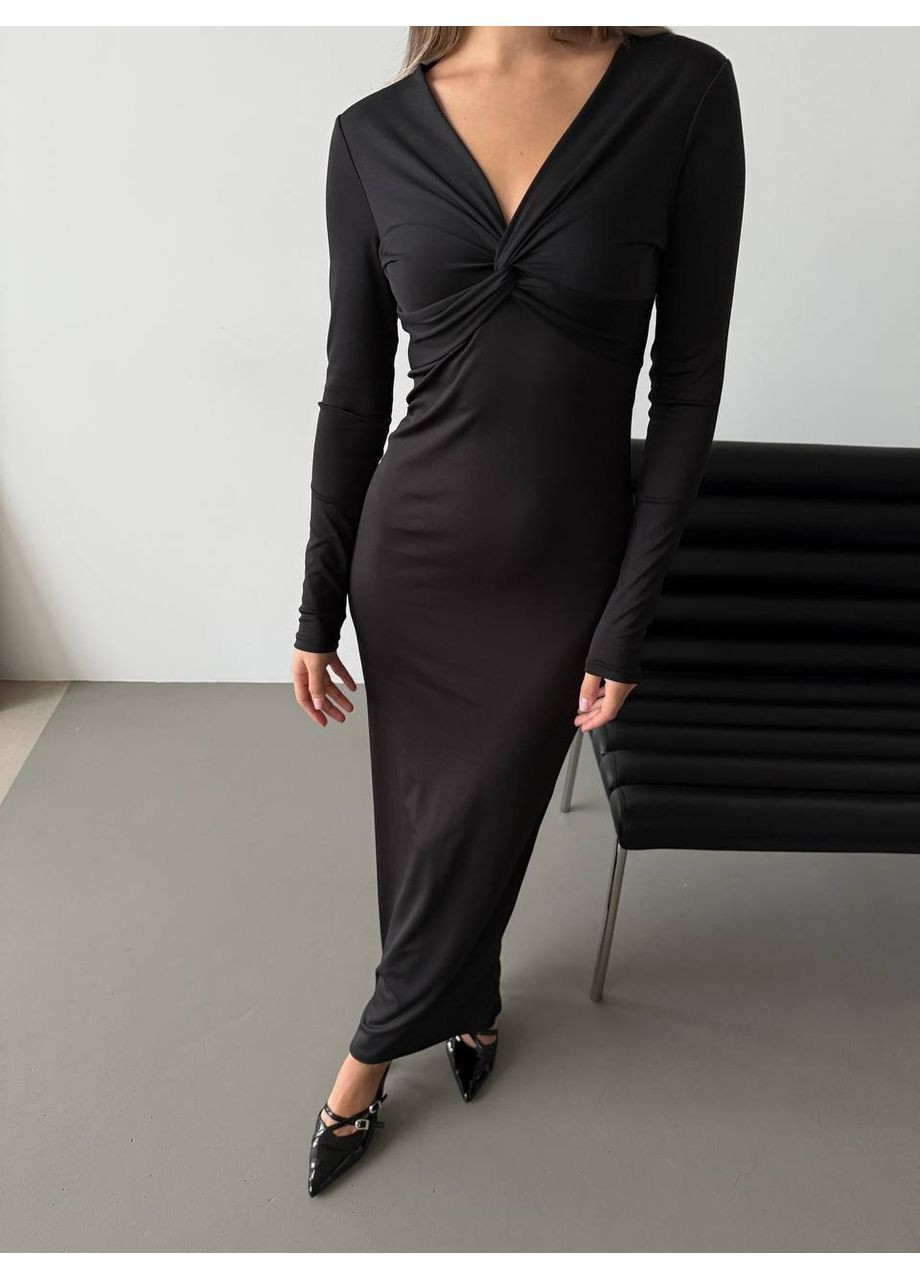 Чорна вечірня, кежуал жіноча сукня No Brand