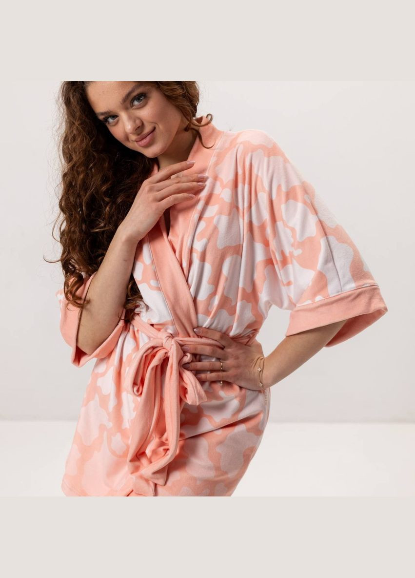 Халат женский из плюшевого велюра Зефирка 3443_S 16055 S FlexDress (336873515)