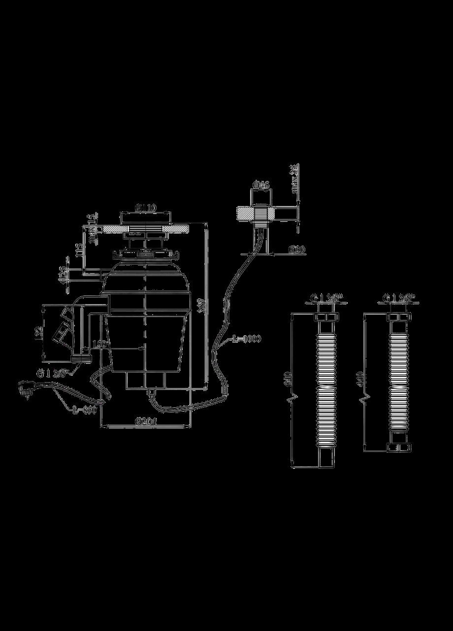 Комплект Подрібнювач та кухонна мийка KRP Gebürstet - 6050HM Kroner (336939153)