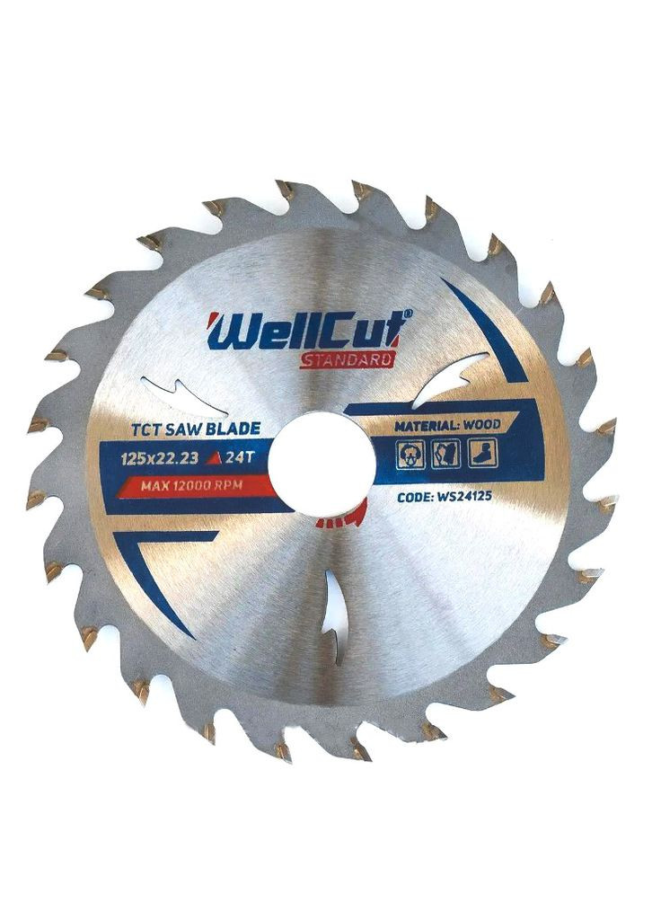 Пиляльний диск Standard (125x22.23 мм, 24 зубів) по дереву (23458) WellCut (286422722)