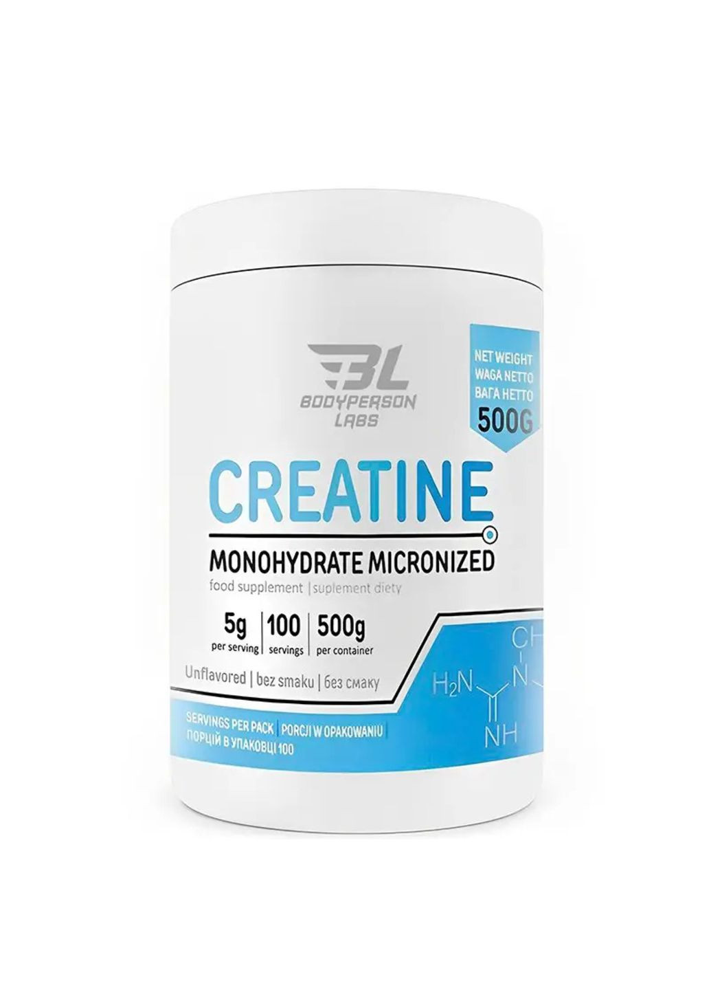 Creatine monohydrate - 500g Pure моногідрату креатину Bodyperson Labs (284725596)