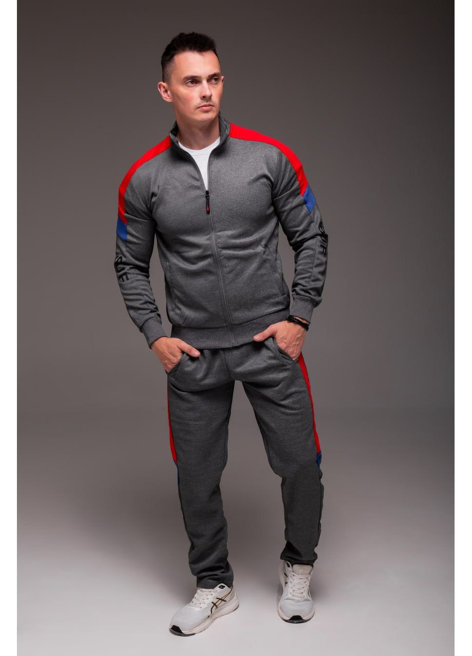 Мужской спортивный костюм черный без капюшона "Sport" No Brand (353375665)