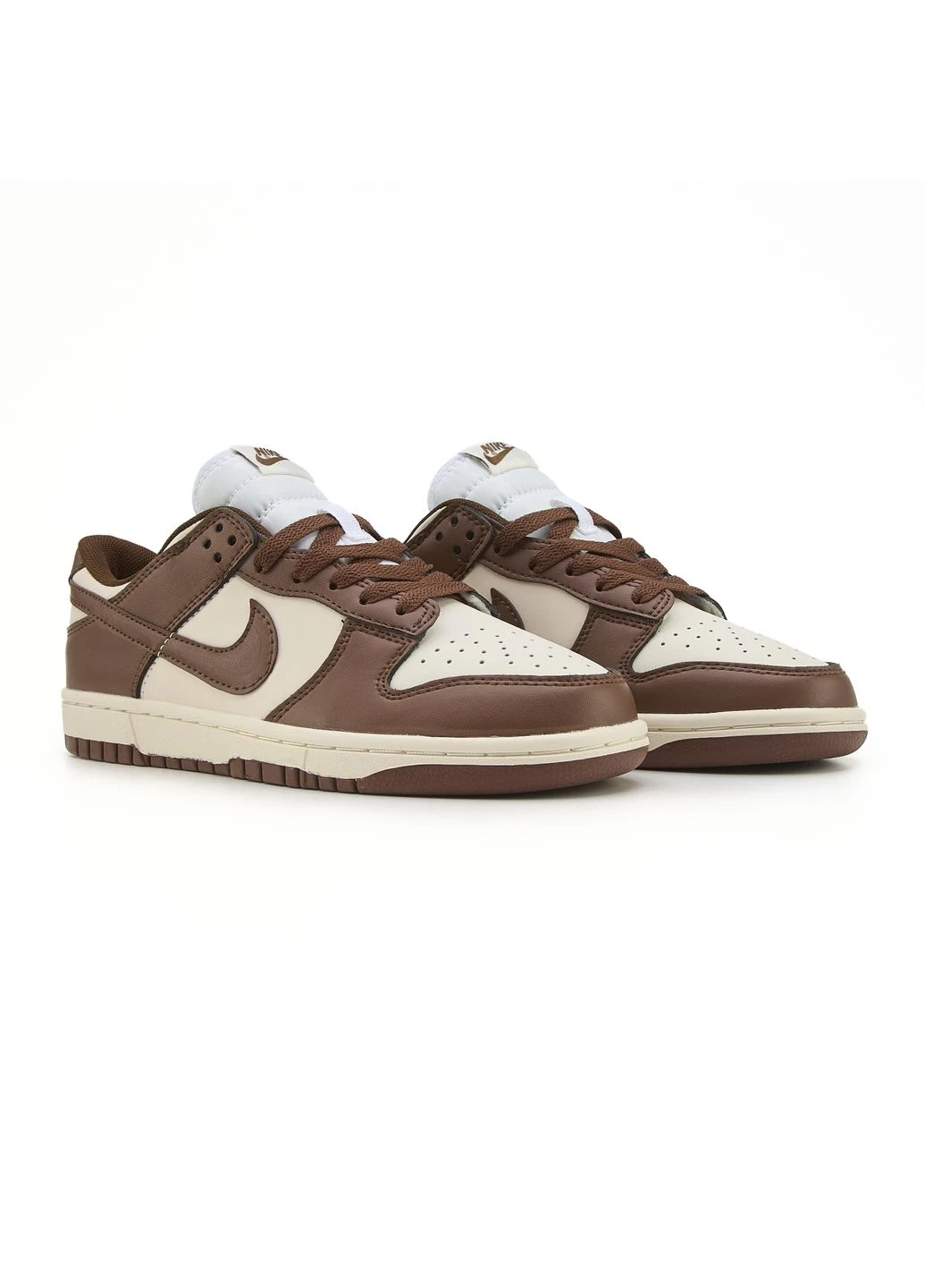 Білі кросівки чоловічі nike dunk low brown cream white найк данк білі демісезон No Brand