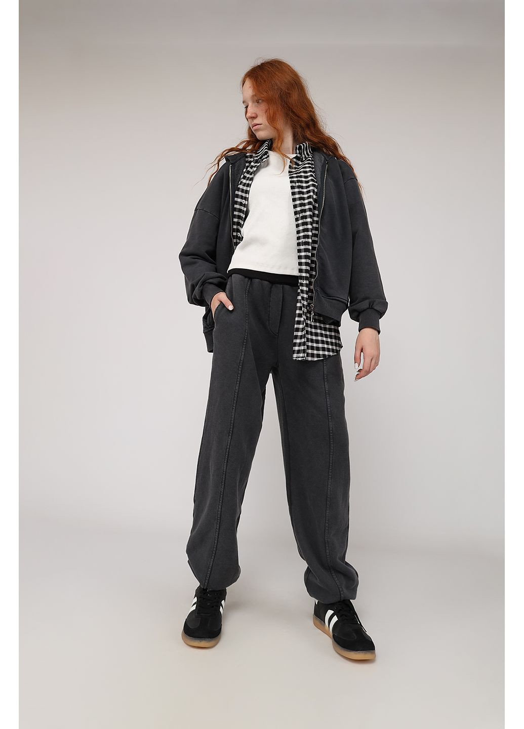 Толстовка на молнии женская цвет темно-серый ЦБ-00283753 Yuki (361400367)