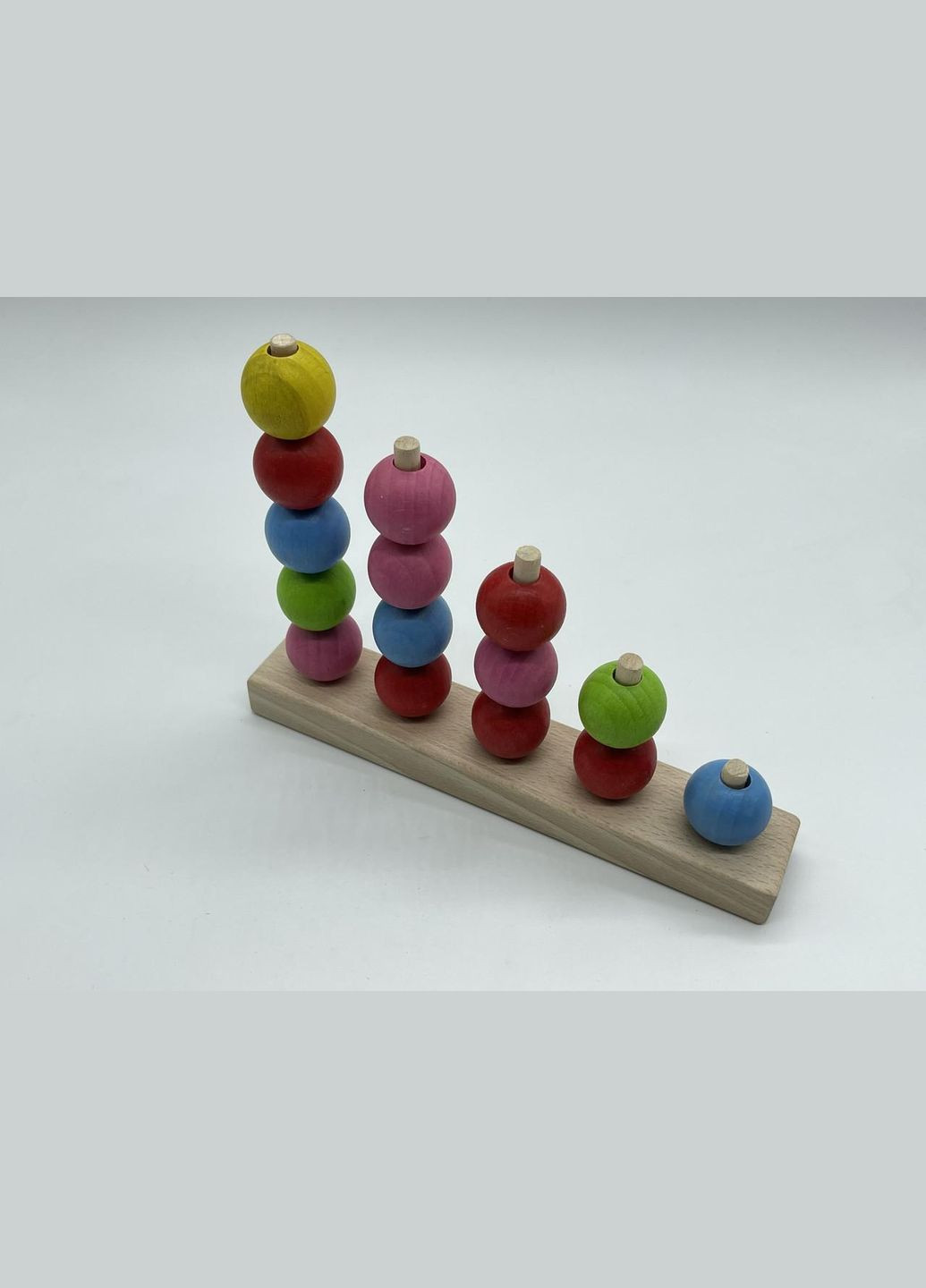 Сортер деревянный для детей разноцветный 21х16 см. Веселые бусинки из экоматериала. HM furnitura (330608351)