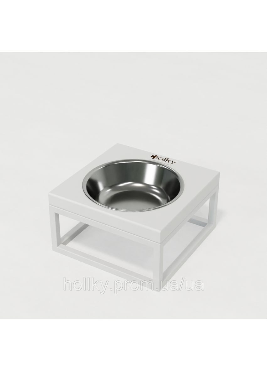Миска на подставке для кошек и маленьких собак Base Solo S (1×0,45 л) Solo S-18187-WHWH Hollky (365652779)