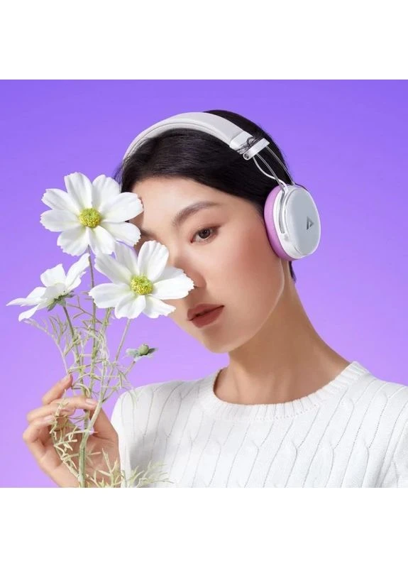 Бездротові накладні навушники H7 active noise reduction wireless headset Pearl white Acefast H7 ANC (388345697)