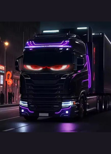 Светящиеся глаза на легковое авто Matrix Дьявол с Bluetooth-управлением и пультом 173х70 мм (514188164) ORIGINAL (342116198)