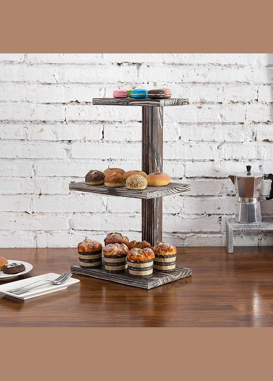 Подставка для десертов из дерева Карамель браш (КИП-000222) No Brand (327868856)