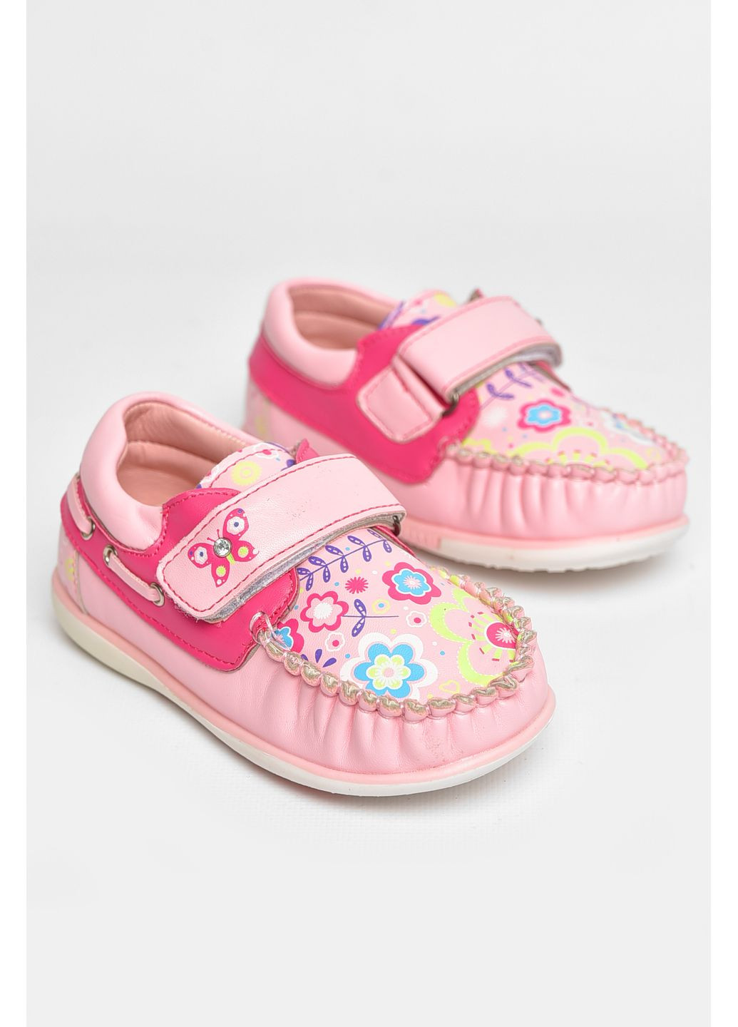 Мокасини дитячі для дівчинки світло-рожевого кольору Let's Shop (371595272)