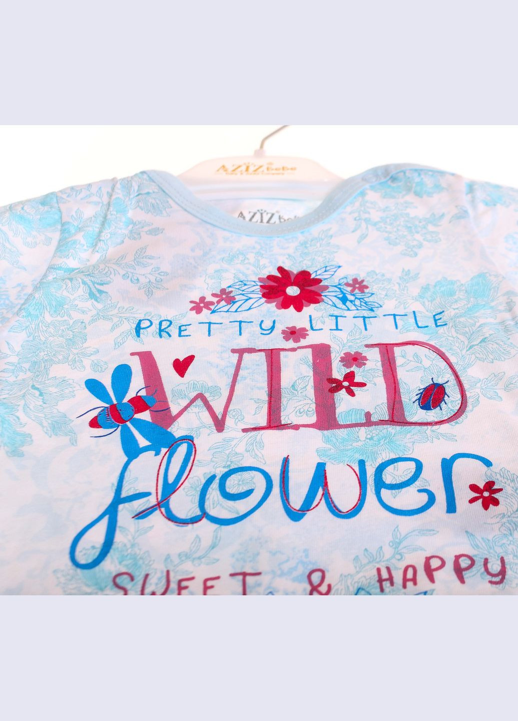 Боді Футболка 001669 Блакитний Aziz Bebe (317776806)