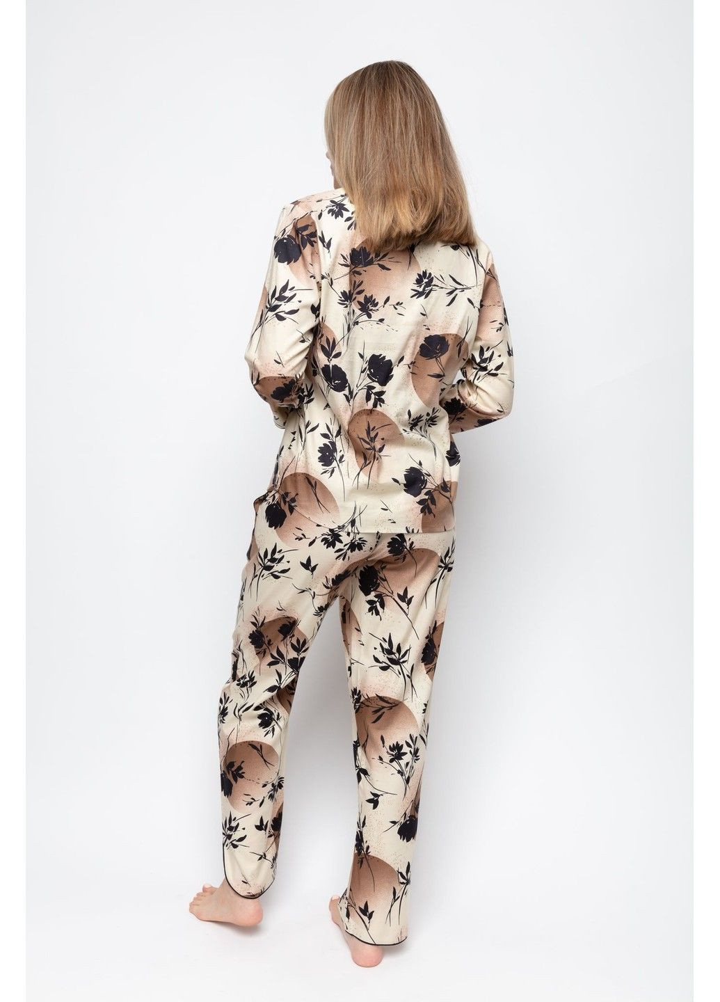 Бежева 9549 alisha штани піжамні жіночі Cyberjammies