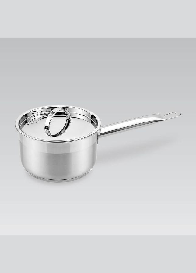 Ківш кухонний нержавійка з кришкою 16 см, 1.5 л (MR-3511-16S) Maestro (334713801)