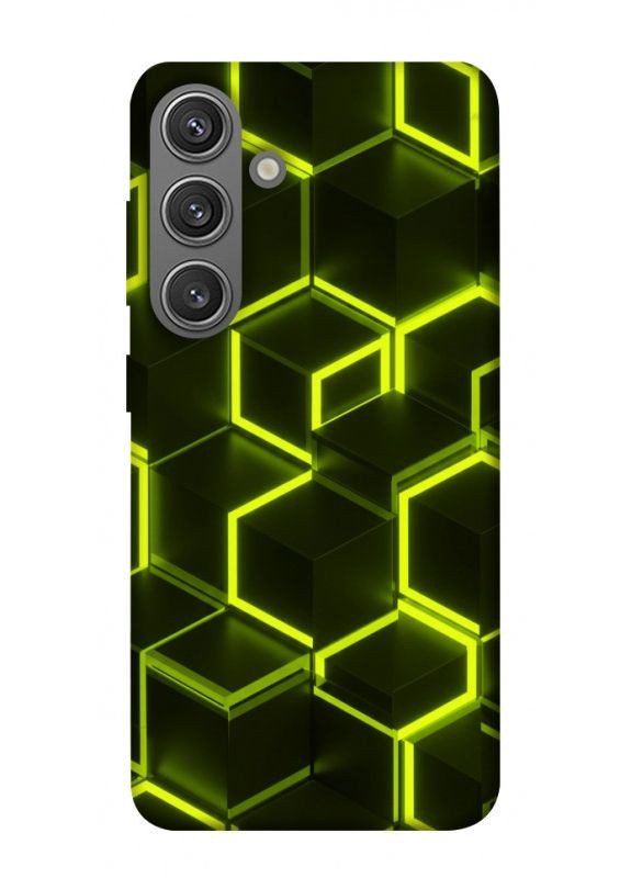Чохол з принтом для Samsung Galaxy S24 / для самсунг галаксі С24 Neon hexagon No Brand (338602679)