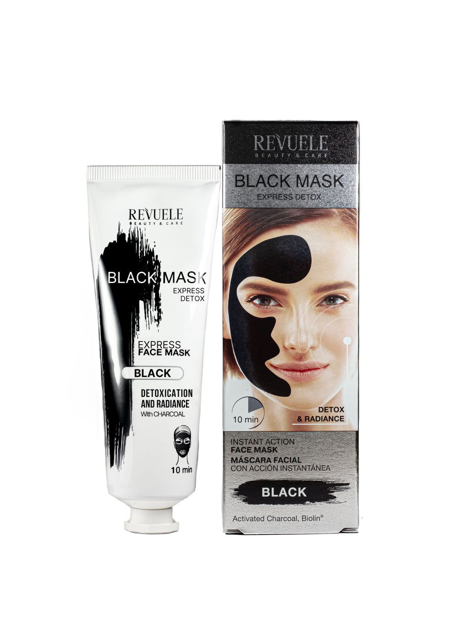 Маска для обличчя експрес результат Express Detox Black Mask 80 мл REVUELE (302727837)