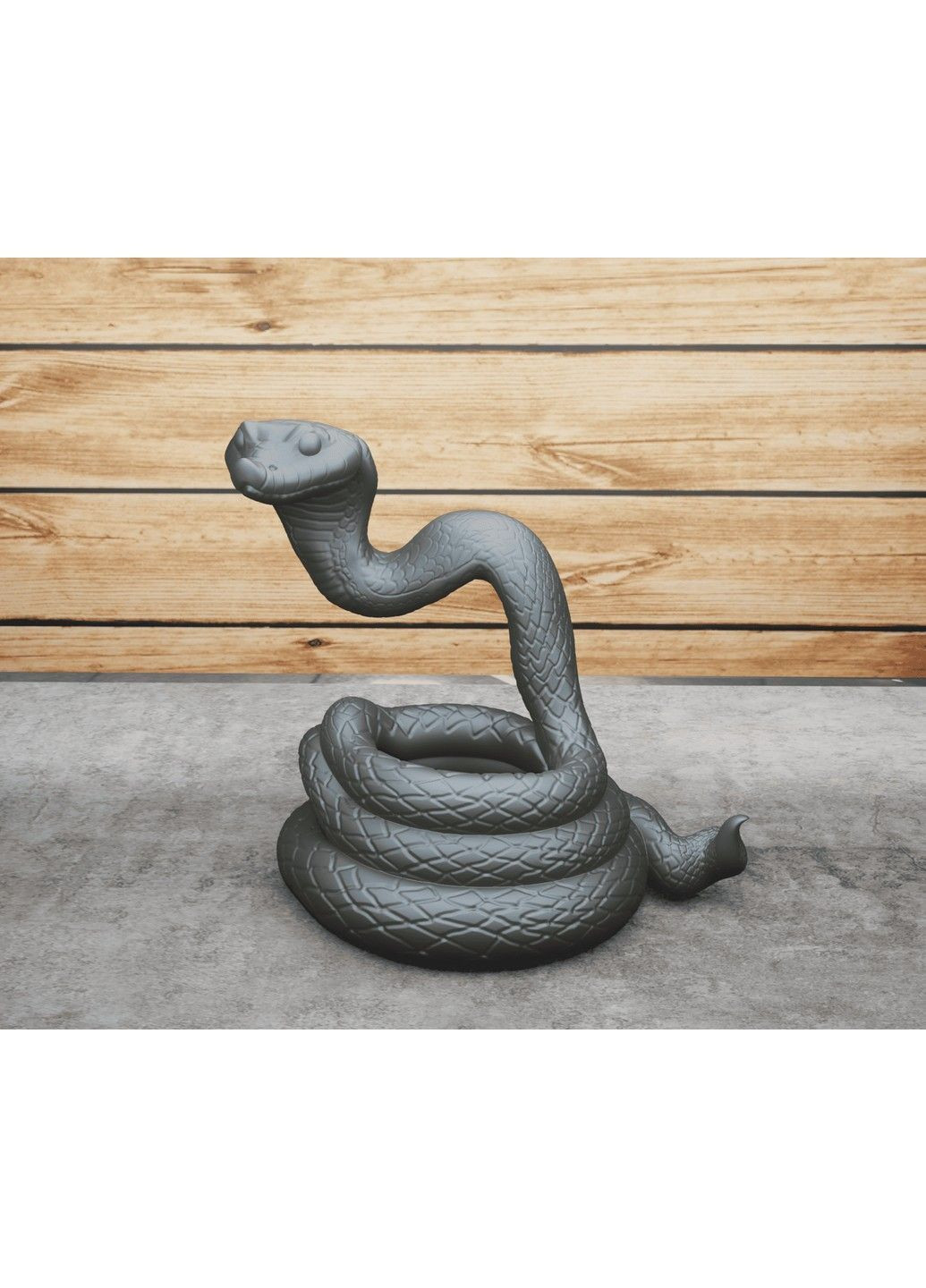 Статуэтка Змея "Смешной удав", символ 2025 года. Белая ЗаСвіт (369718281)