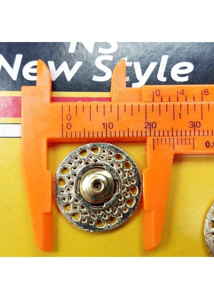 D=21 мм металлические пришивные кнопки, декоративные для шитья одежды золото. Plus-plus (354794709)