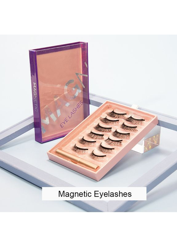 Набір Нарощування багаторазові вії 6 пар + магнітна підводка Альтернатива нарощуванню Magnetic Lashes (366668498)