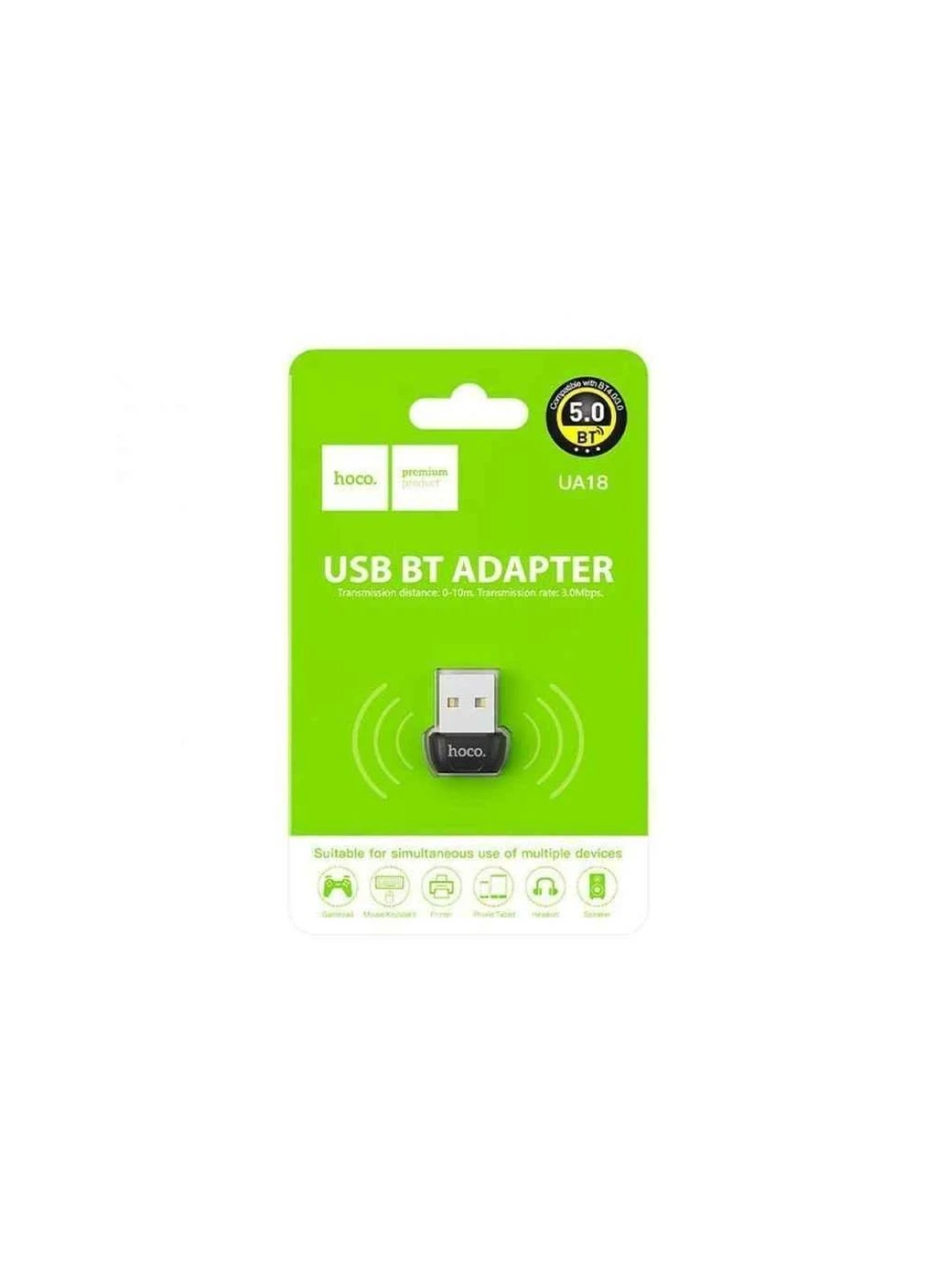 Адаптер Bluetooth UA18 5.0 10м ТМ Hoco (384323460)