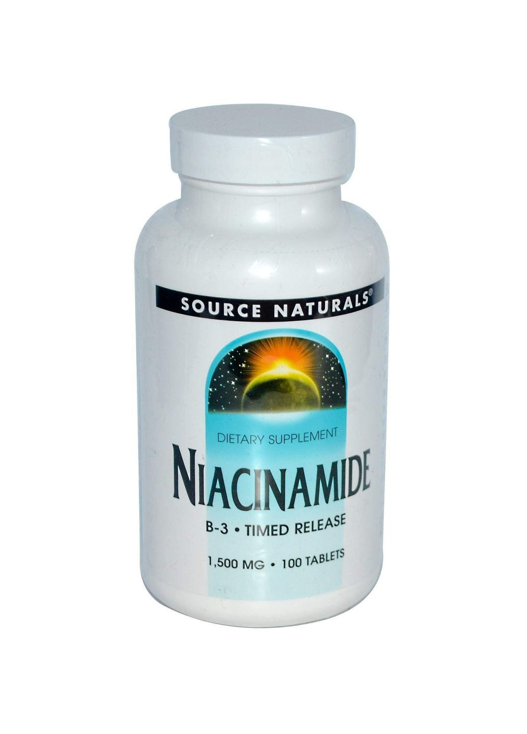 Ниацинамид (В3), Niacinamide, B-3, 1500 мг, 100 таб. Source Naturals (351384009)