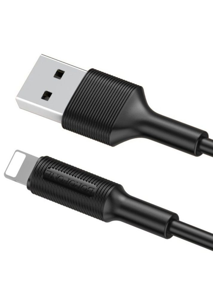 Кабель BX1 USB to Lightning цвет черный ЦБ-00220475 Borofone (282743867)