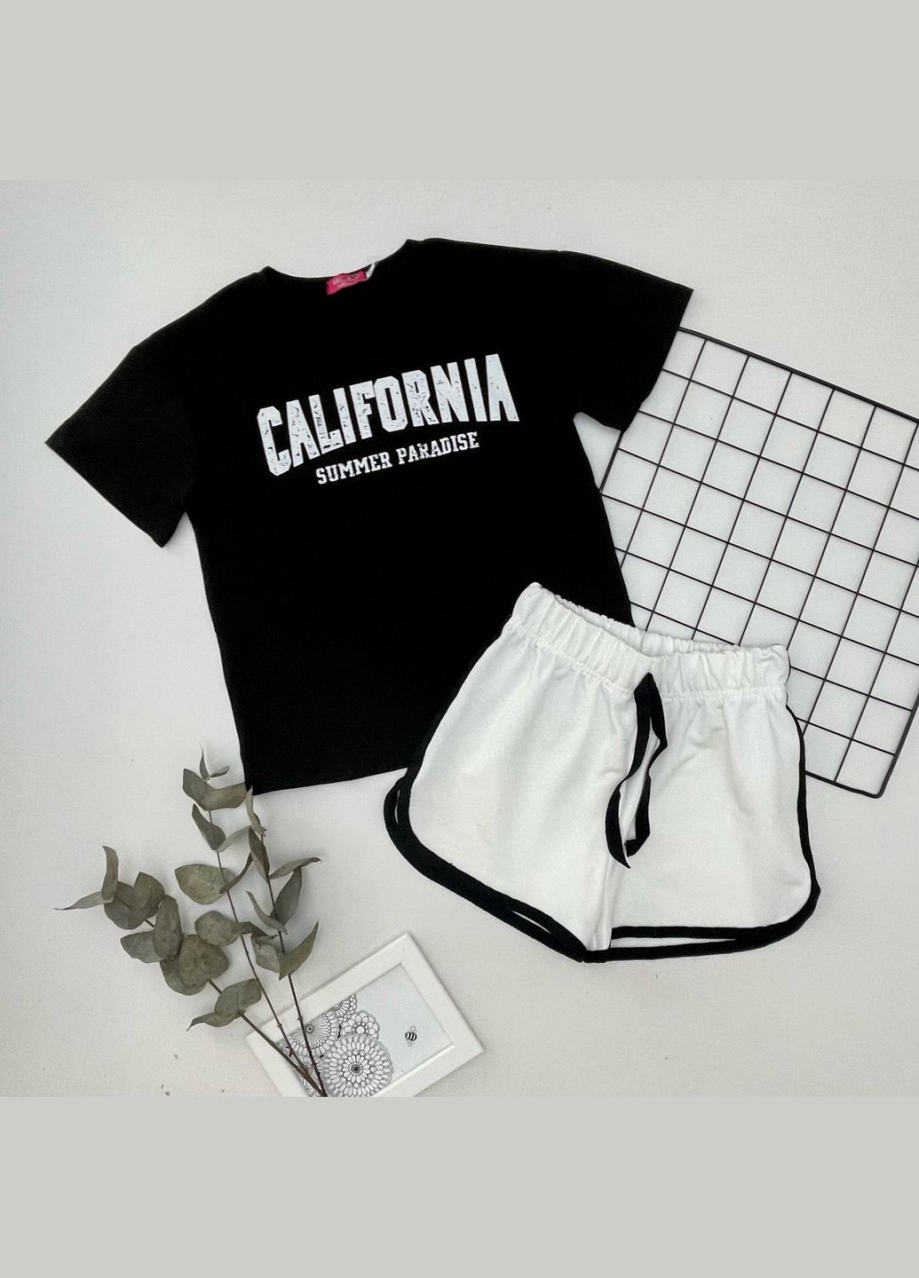 Чорно-білий літній крутецький костюм Україна