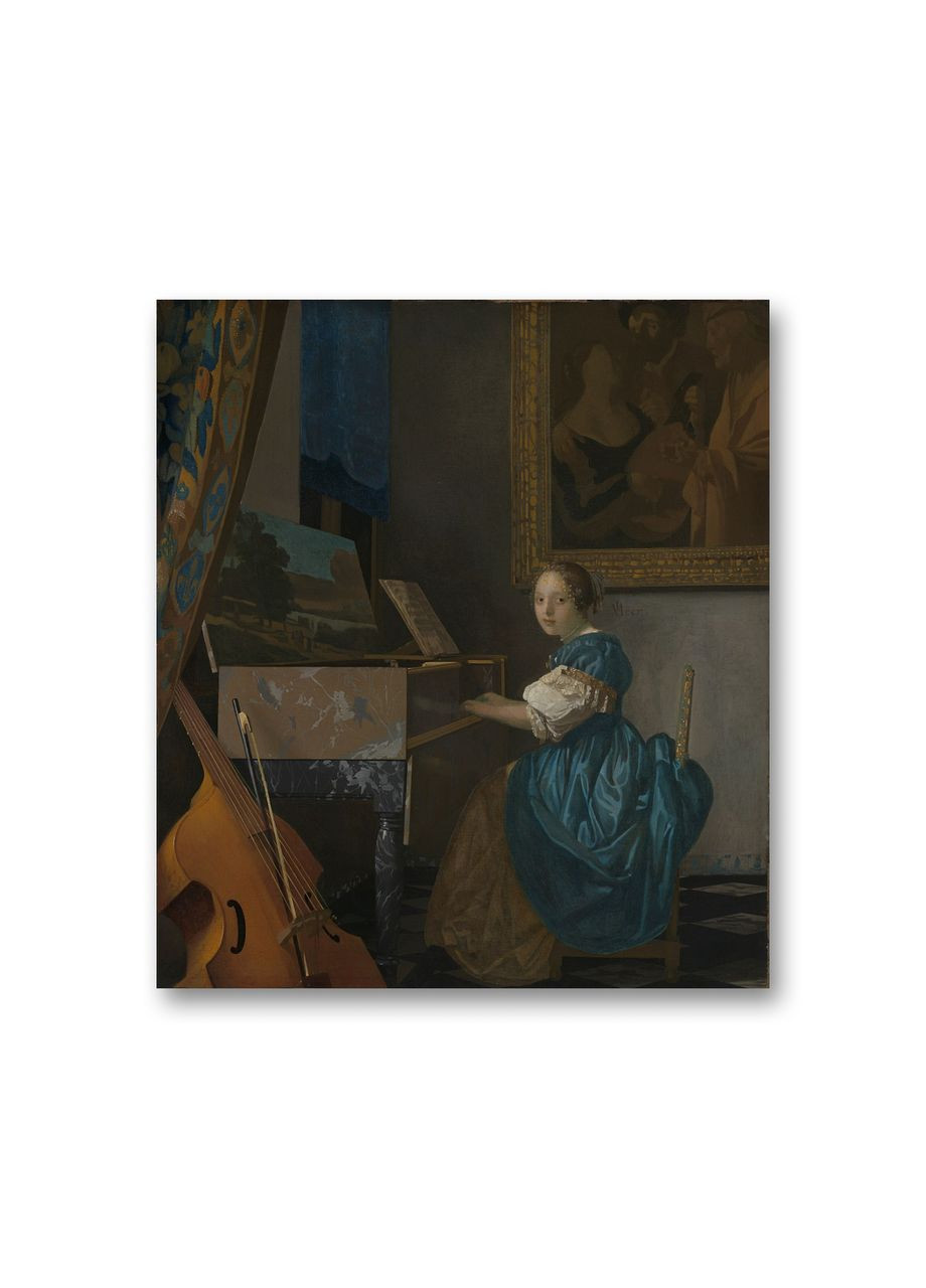 Печать на холсте «Дама, сидящая за вирджиналом» Ян Вермеер 70x100 No Brand (346496101)