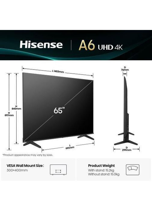 Телевизор 65A6Q Hisense (370849667)