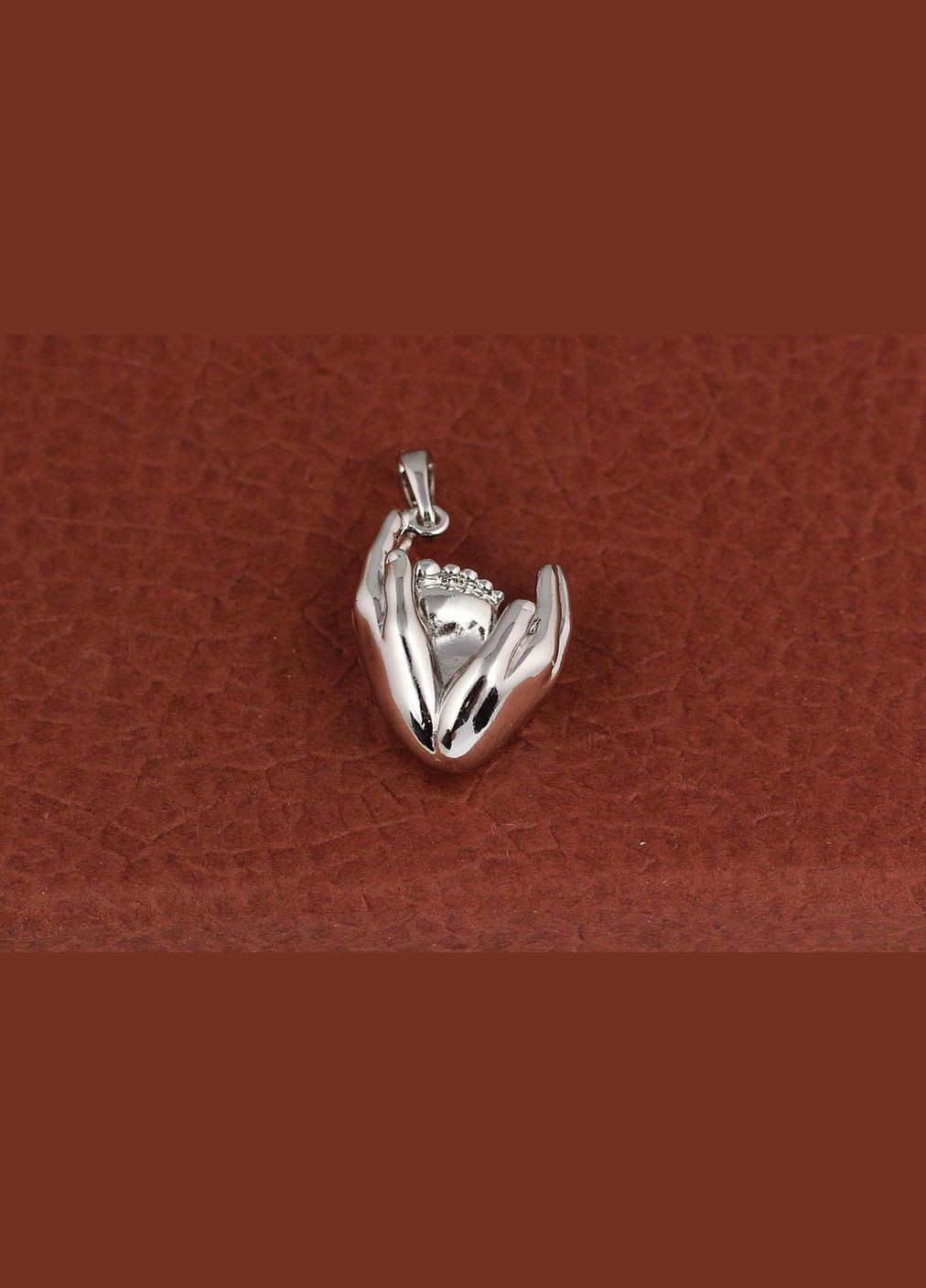 Кулон мамині руки 2.2 см сріблястий Xuping Jewelry (316606776)
