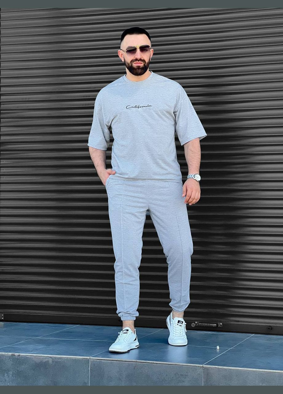 Мужской повседневный костюм серого цвета 33665 No Brand (340458331)