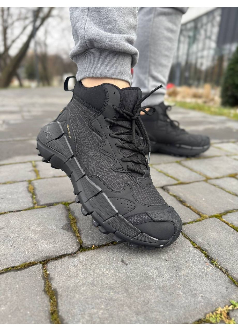 КРОССОВКИ ЖЕНСКИЕ REEBOK ZIG KINETICA 2,5 EDGE BLACK GORE-TEX WINTER TERMO РИБОК ЗИГ КИНЕТИКА No Brand чёрные демисезоны (367176405)