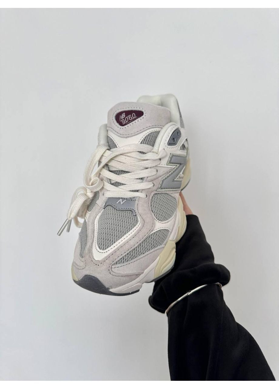 КРОССОВКИ ЖЕНСКИЕ NEW BALANCE 9060 LIGHT GREY / BEIGE НЬЮ БЕЛАНС 9060 No Brand серые демисезоны (368885779)