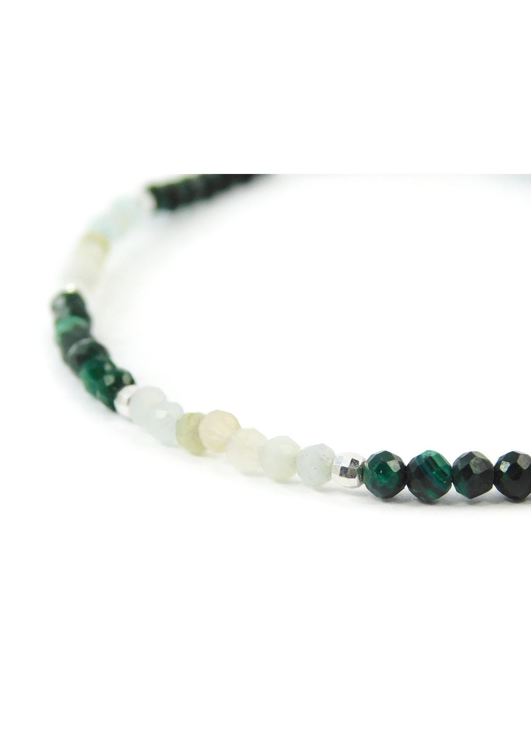 Браслет "Джакарт" Малахіт, Амазоніт, срібло 15 Fursa fashion (322314575)
