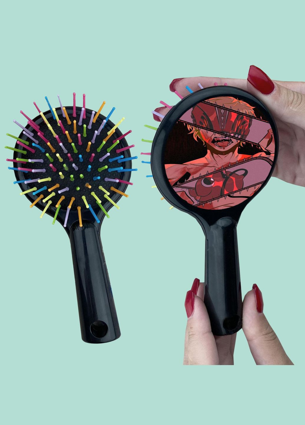 Гребінець для волосся Людина бензопила #0005 чорний No Brand (315043873)