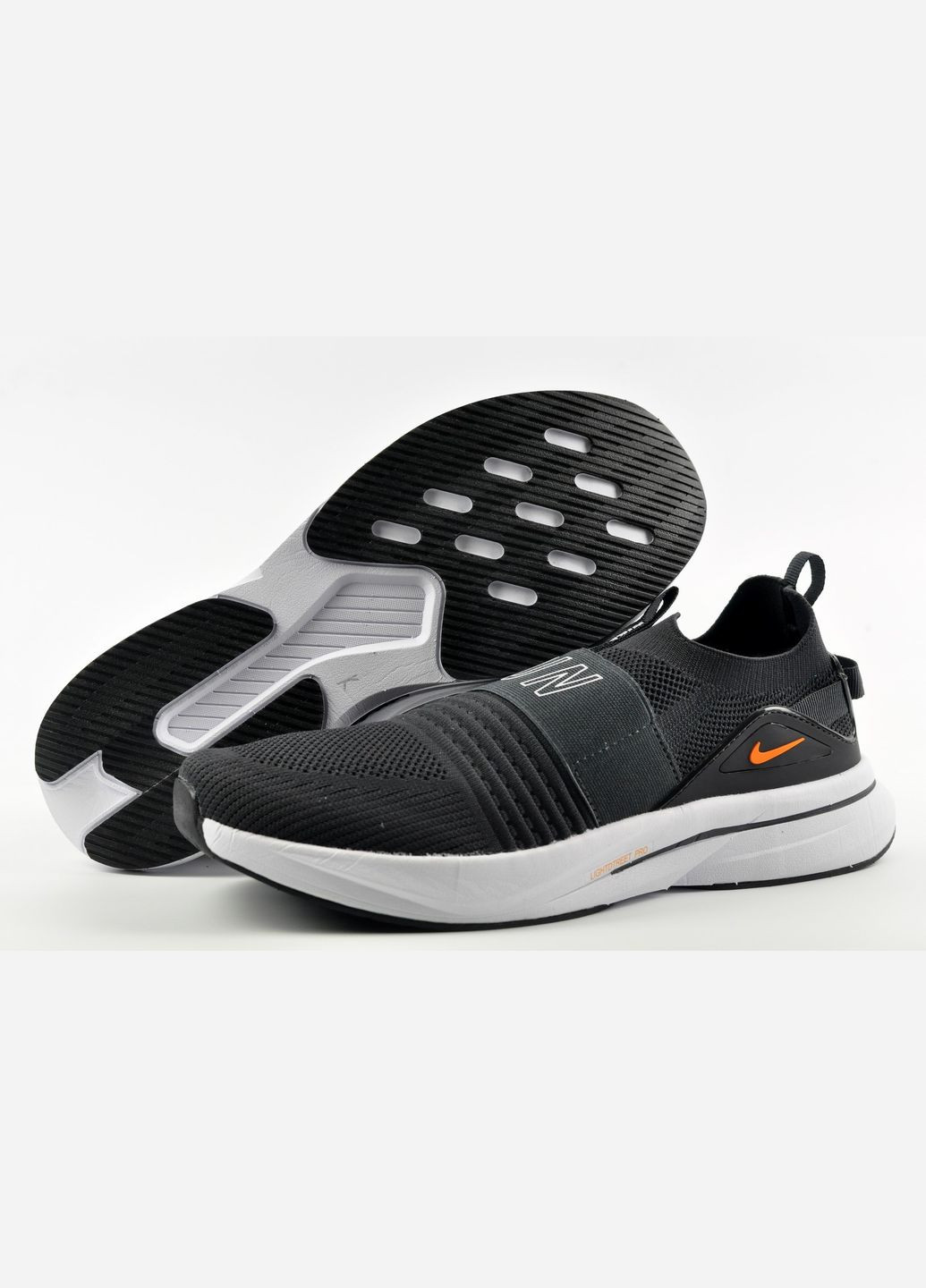 Темно-серые летние летние кроссовки слипоны nike No Brand