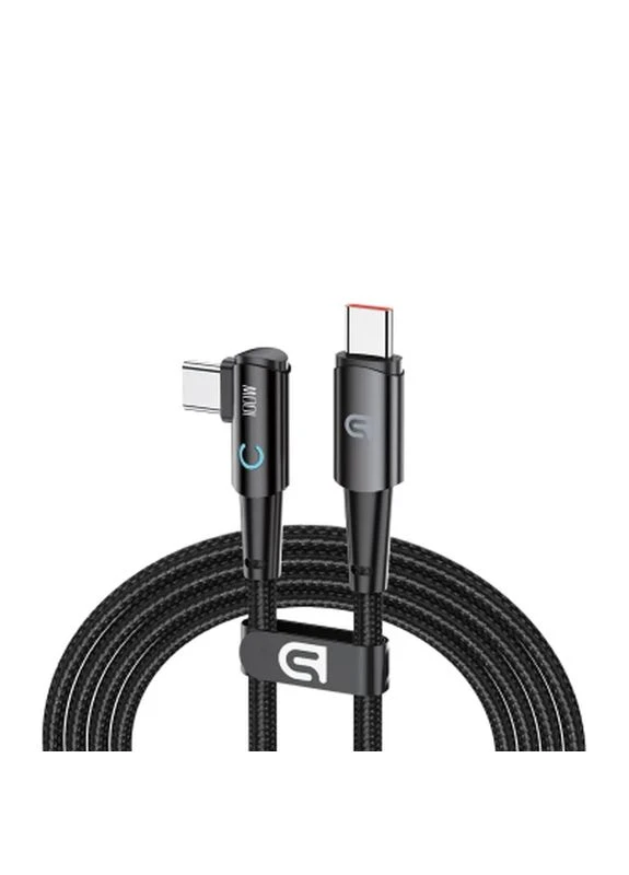 Дата кабель USB-C to USB-C 1.2m 90-degree 100W black (ARM75870) ArmorStandart (399337505)