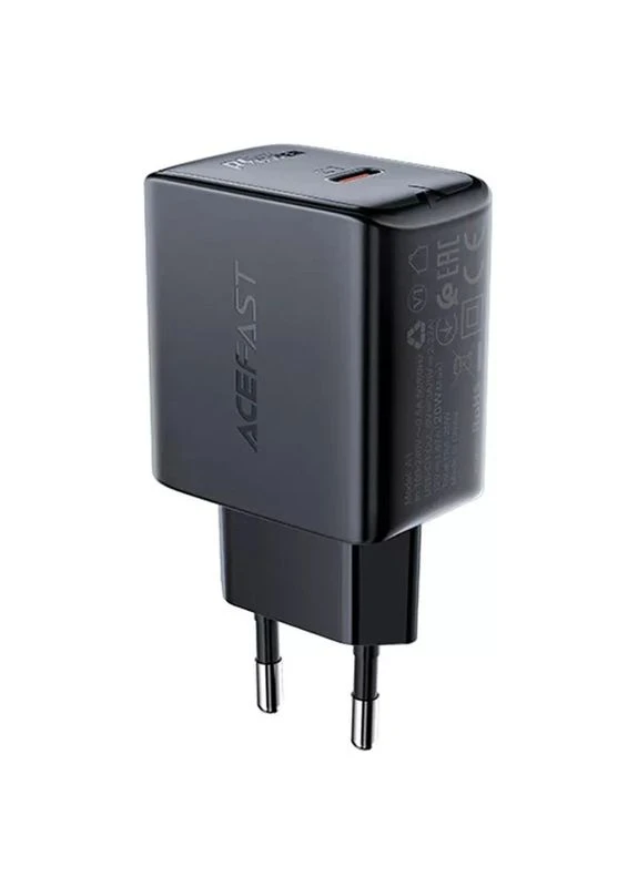 Зарядное устройство Acefast A1 PD20W 20 Вт USB-C черный No Brand (402060893)