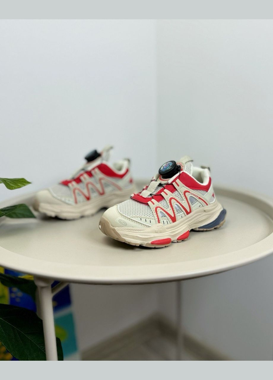 Бежевые всесезонные детские кроссовки бежевые 1364 No Brand