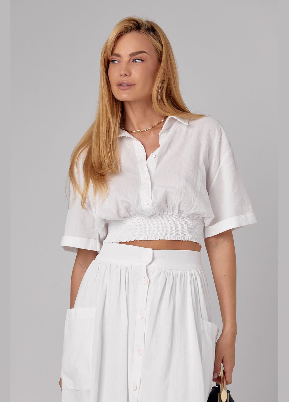 Летний юбочный костюм из жатого поликотона Lurex (323185178)